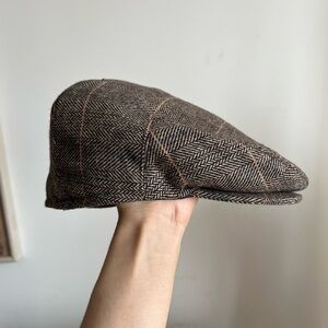 Jaxon Vintage Wool Plaid Cap size large